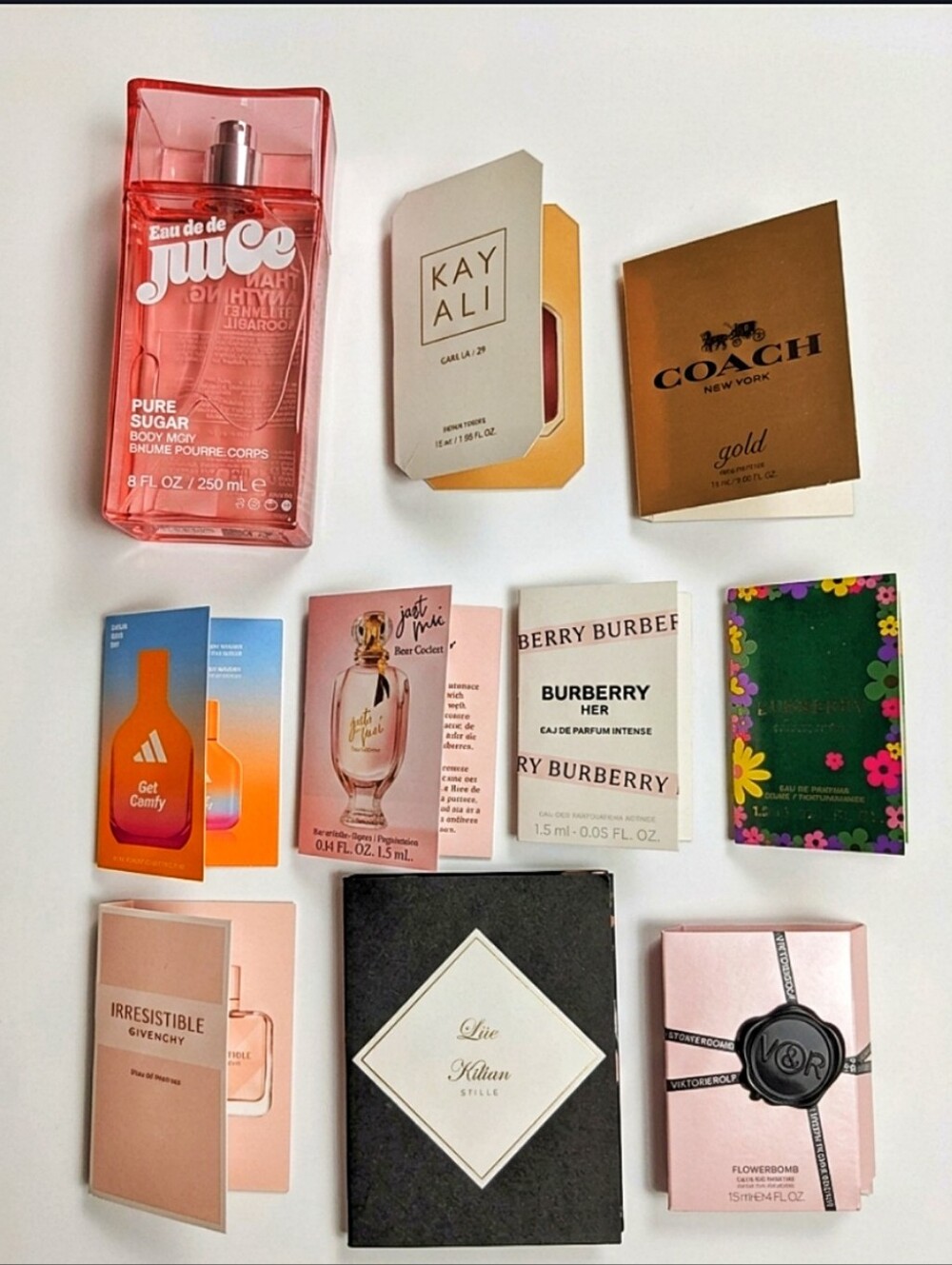 Lot Kilian, Coach, Burberry, Marc Jacobs, Juicy Couture, Kayali....